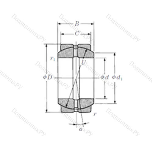 Подшипник скольжения сферический 120FSF 190
