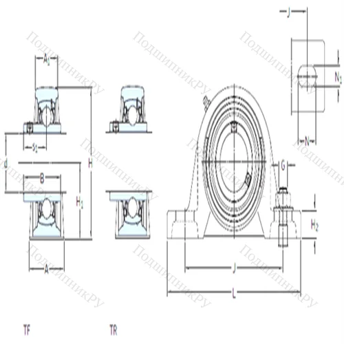 Подшипниковый узел шариковый радиальный SY 2. TF/AH от производителя  SKF