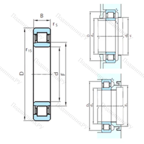 Подшипник роликовый радиальный NU 19/670 MA