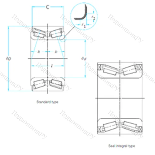 Подшипник роликовый упорно-радиальный RW 956