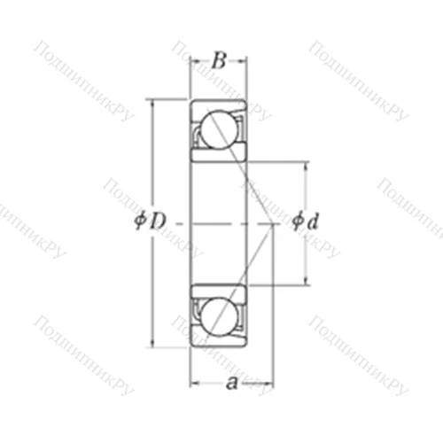 Подшипник шариковый радиально-упорный MJT 1.7/8