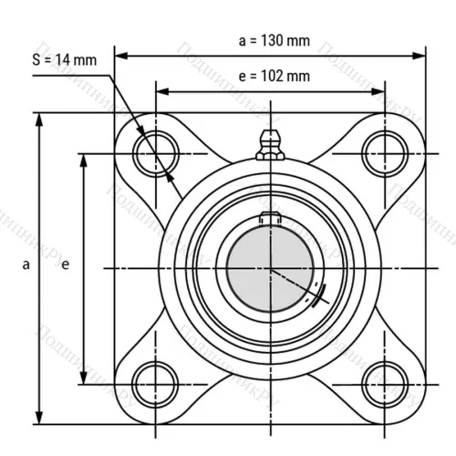 Подшипниковый узел SSUCFPL 208-W - Вал: 40 мм от производителя  LPZ