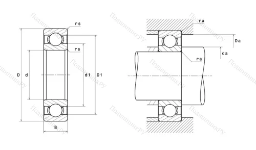 Высокотемпературный  подшипник 6211 F 604 от производителя  SNR