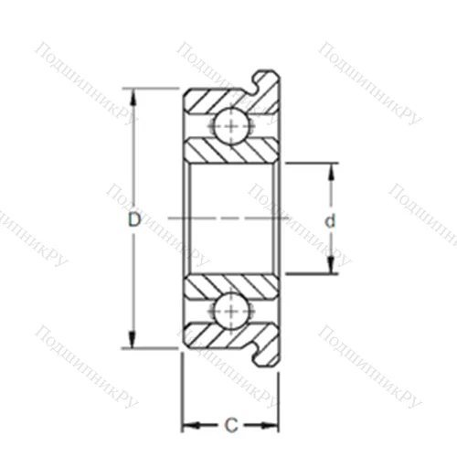 Подшипник шариковый радиальный F 684