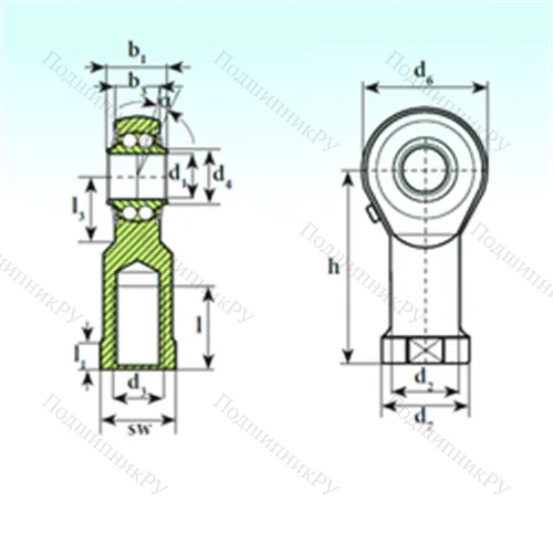 Подшипник шариковый радиальный самоцентрирующийся TSF 06 BB