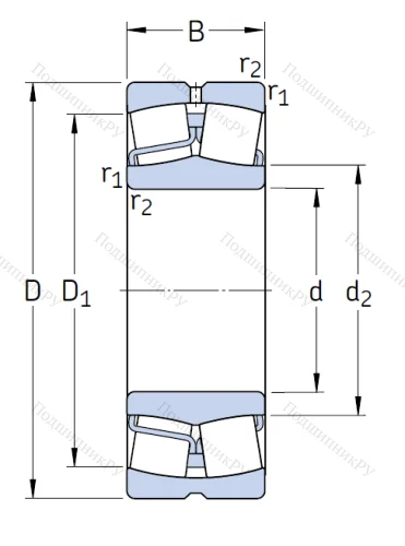 Сферический роликовый подшипник 23022 CC/W 33 от производителя  SKF