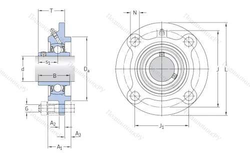 Подшипниковый узел FYC 50 TF в Чите