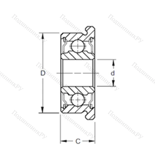 Подшипник шариковый радиальный SMF 137-2RS