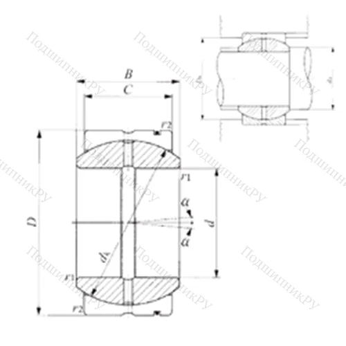 Подшипник скольжения сферический SB 223719
