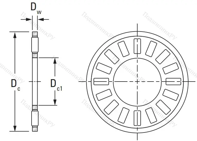 Игольчатый подшипник подшипник NTA 6074
