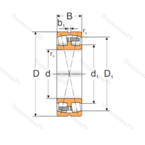 Подшипник роликовый радиальный самоцентрирующийся 23036 MBW 33