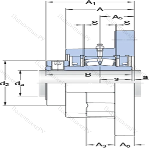 Фланцевые роликоподшипниковые узлы (стопорное кольцо, для дюймовых валов) FYR 1 7/16-3