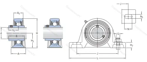 Подшипниковый узел SY 60 TR в Чите