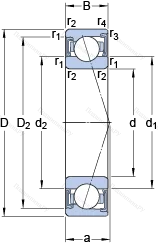 Подшипник S 7200 CD/P 4A