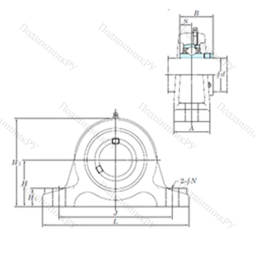 Подшипниковый узел шариковый радиальный UCIP 320-63