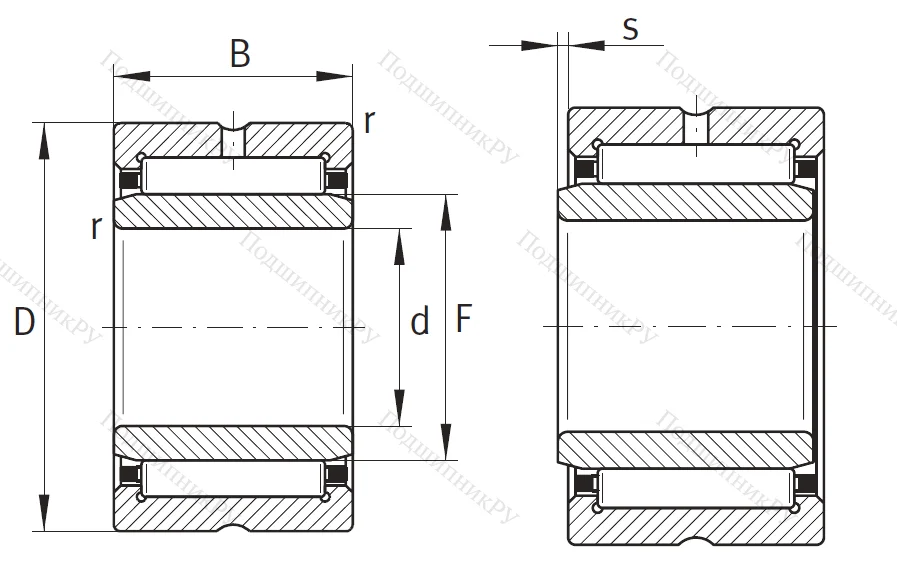 Игольчатый подшипник NA 49/32 XL