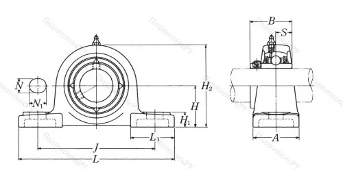 Подшипниковый узел UCP 203 D 1 (NSK) в Чите