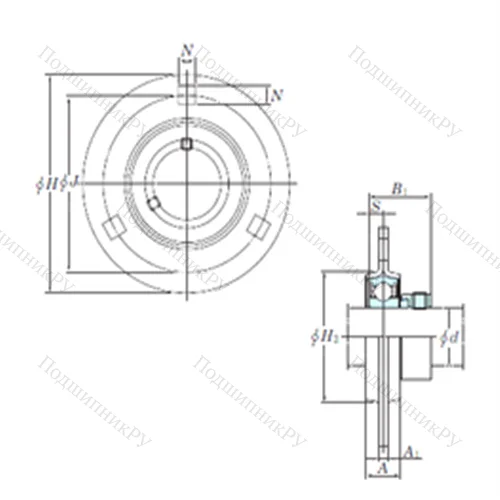 Подшипниковый узел шариковый радиальный SAPF 202
