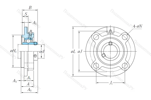 Подшипниковый узел UCFC 209 J в Чите