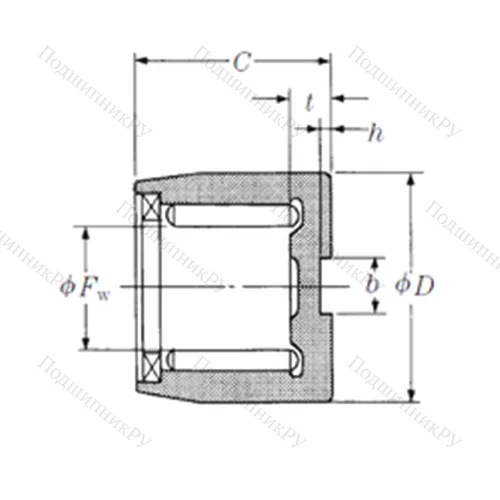 Подшипник игольчатый радиальный NSA 04803