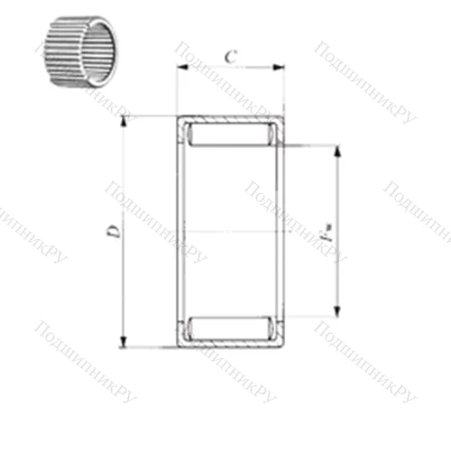 Подшипник игольчатый радиальный YB 138