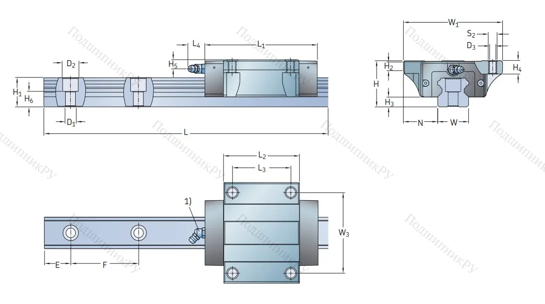 Каретка LLTHC 15 A T 1 P 5