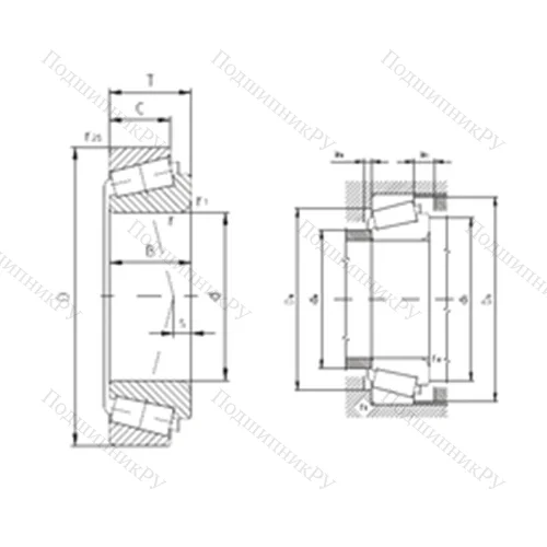 Подшипник роликовый радиально-упорный K-25580/K-25521
