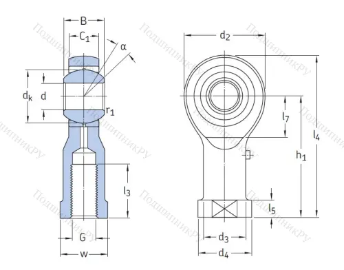 Наконечник штока с внутренней резьбой SIKAC 30 M/VZ 019 в Чите