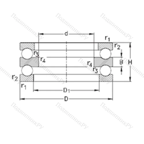 Подшипник шариковый упорный 52240-MP