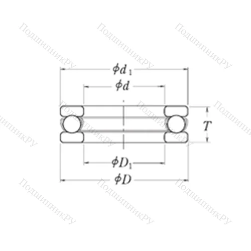 Подшипник шариковый упорный LT 1.3/8B