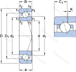 Подшипник 7002 CE/HCP 4AH