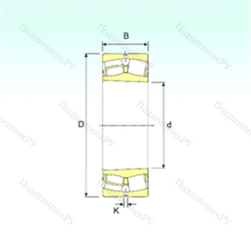 Подшипник роликовый радиальный самоцентрирующийся 22312 KVA от производителя  ISB
