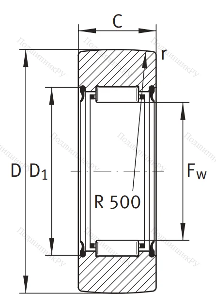 Игольчатый подшипник RNA 22/8 2RSR