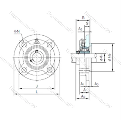 Подшипниковый узел шариковый радиальный UCFCX 14