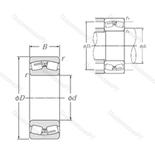 Подшипник роликовый радиальный самоцентрирующийся 21314 от производителя  NTN