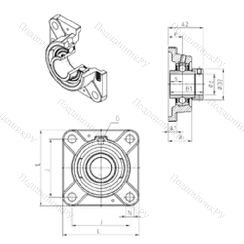 Подшипниковый узел шариковый радиальный EXFE 211