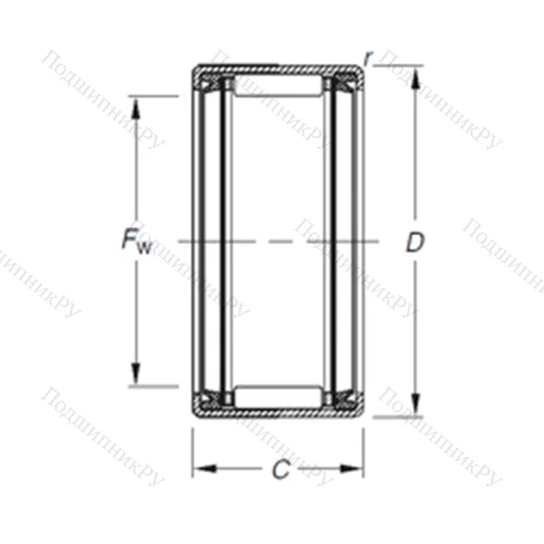 Подшипник игольчатый радиальный JTT-814