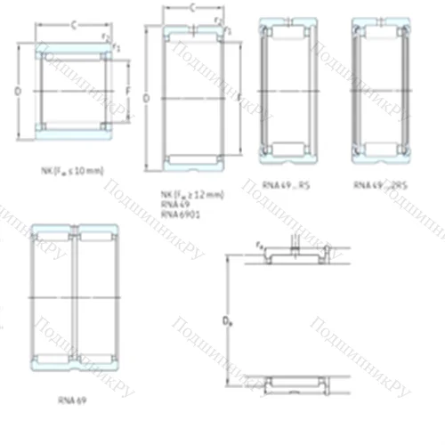 Подшипник игольчатый радиальный NK 35/30TN