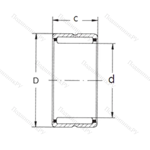 Подшипник игольчатый радиальный NK 19/16