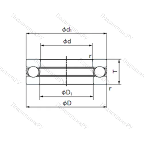 Подшипник шариковый упорный 3905 от производителя  NACHI