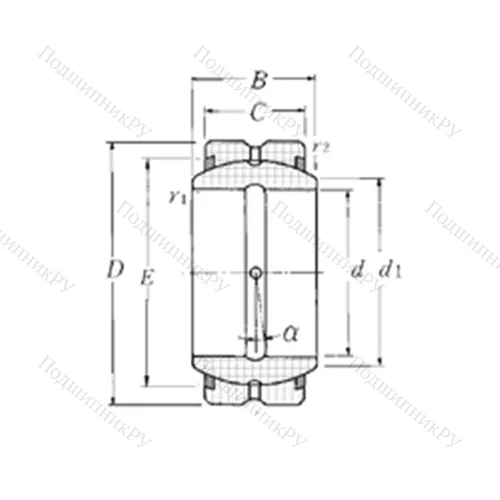 Подшипник скольжения сферический SA 1-120BSS
