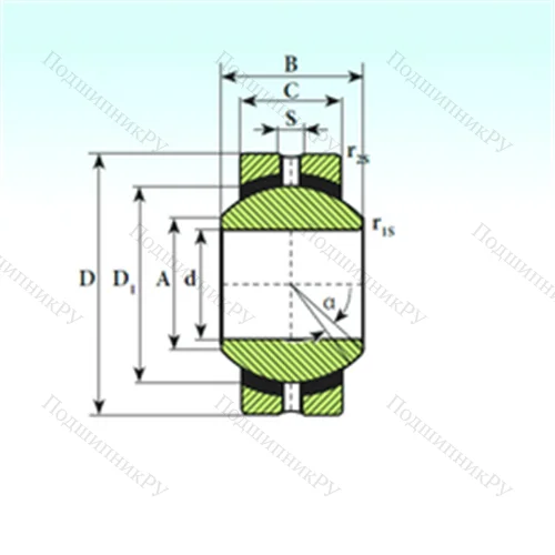 Подшипник скольжения сферический SSR 18