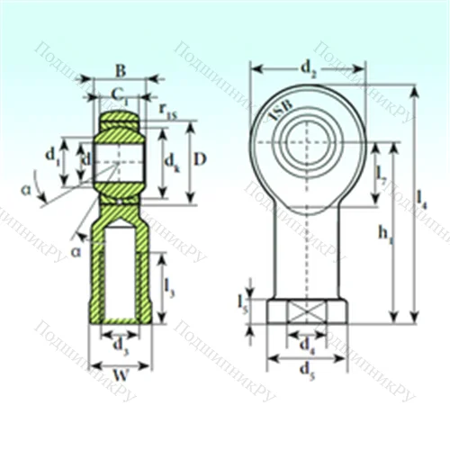 Подшипник скольжения сферический TSF 16.1 C