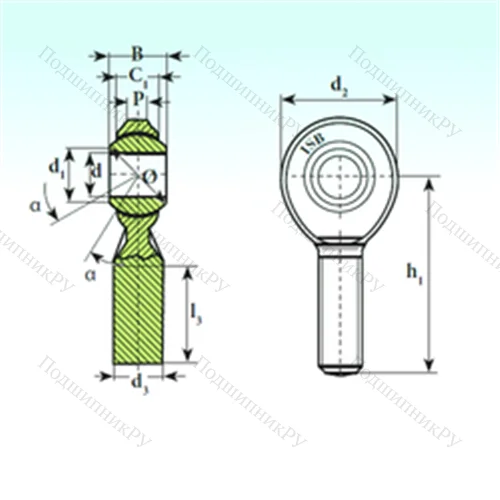 Подшипник скольжения сферический TSM.R 12.1