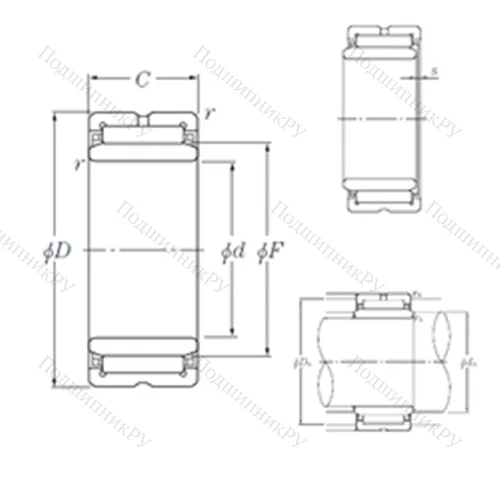 Подшипник игольчатый радиальный NK 50/25R+IR 45?50?25