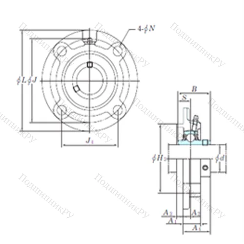 Подшипниковый узел шариковый радиальный UCFCX 10-31E