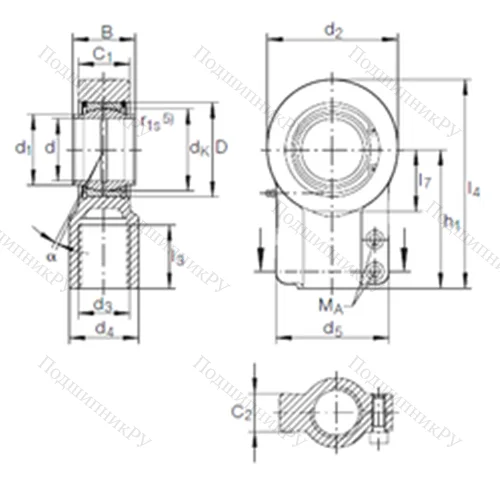 Подшипник скольжения сферический GIHNRK 90 LO