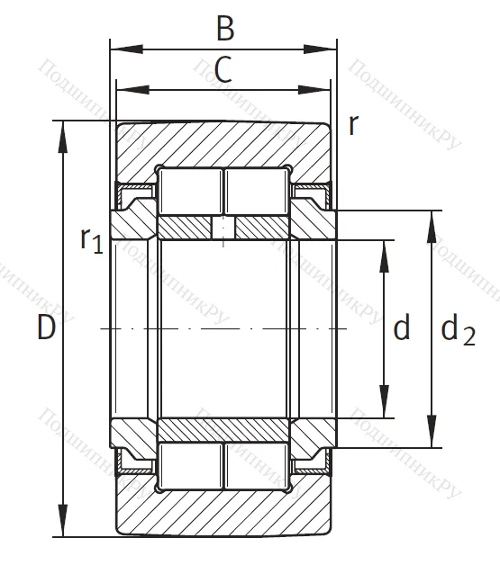 Игольчатый подшипник NUTR 30