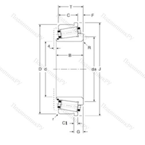 Подшипник роликовый радиально-упорный 74025/74052C