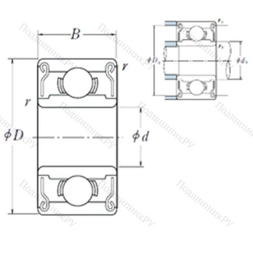 Подшипник шариковый радиальный MR 117ZZ